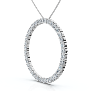 3 ct white gold circle of life pendants