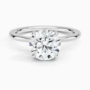 2 ct solitaire ring lab diamond white gold