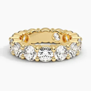 6.00 ctw half diamond wedding band (lab grown) yellow gold