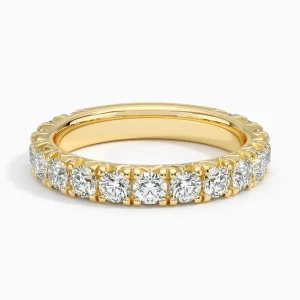 5.00 ctw half diamond wedding band (lab grown) yellow gold
