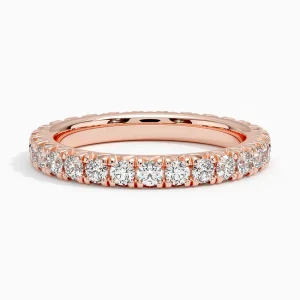 1.00 ctw rose gold diamond wedding band (lab grown)