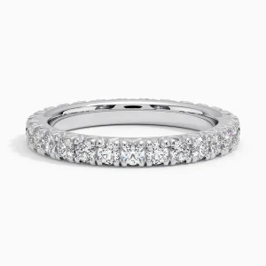 1.00 ctw white gold diamond wedding band (lab grown)
