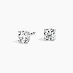 0.50 ctw lab diamond stud earrings – white gold