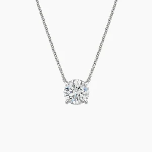 2.00 ct solitaire pendant lab grown diamond white gold