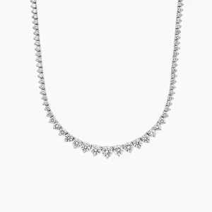 7 ctw graduated tennis necklace