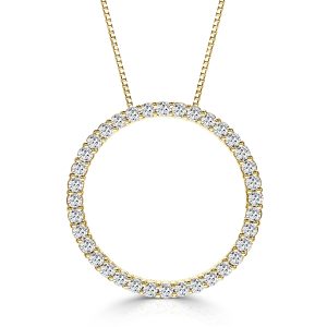 2 ct ttw gold circle of life pendants