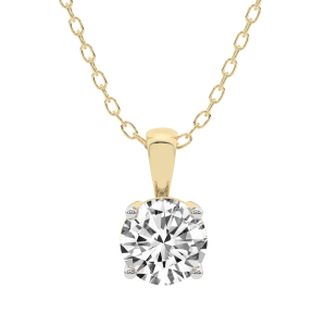 5.00 ct solitaire pendant lab grown diamond yellow gold