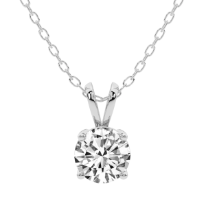 5.00 ct solitaire pendant lab grown diamond white gold