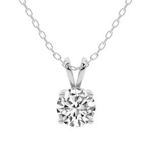 6.00 ct solitaire pendant lab grown diamond white gold
