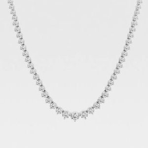 15 ctw graduated tennis necklace
